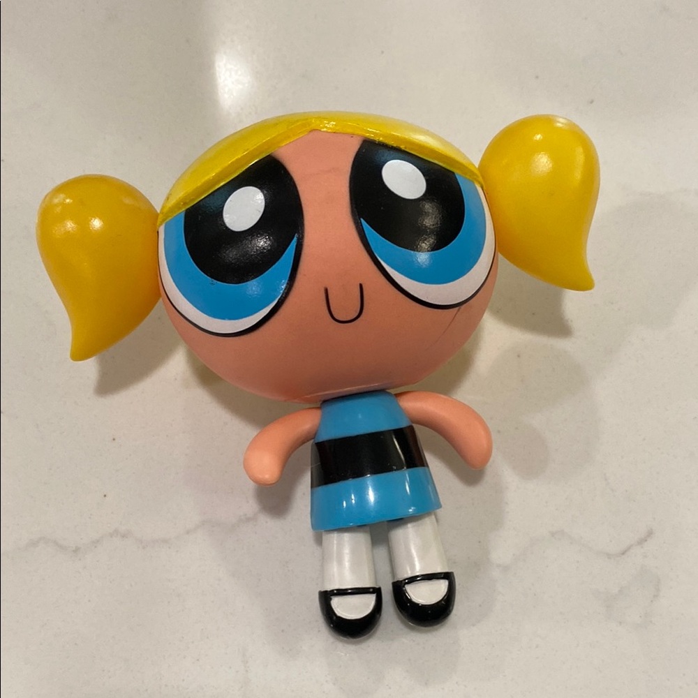 RARE 2000 Bubbles 4.5" Blue Action Figure Doll Powerpuff Girls Cartoon Network